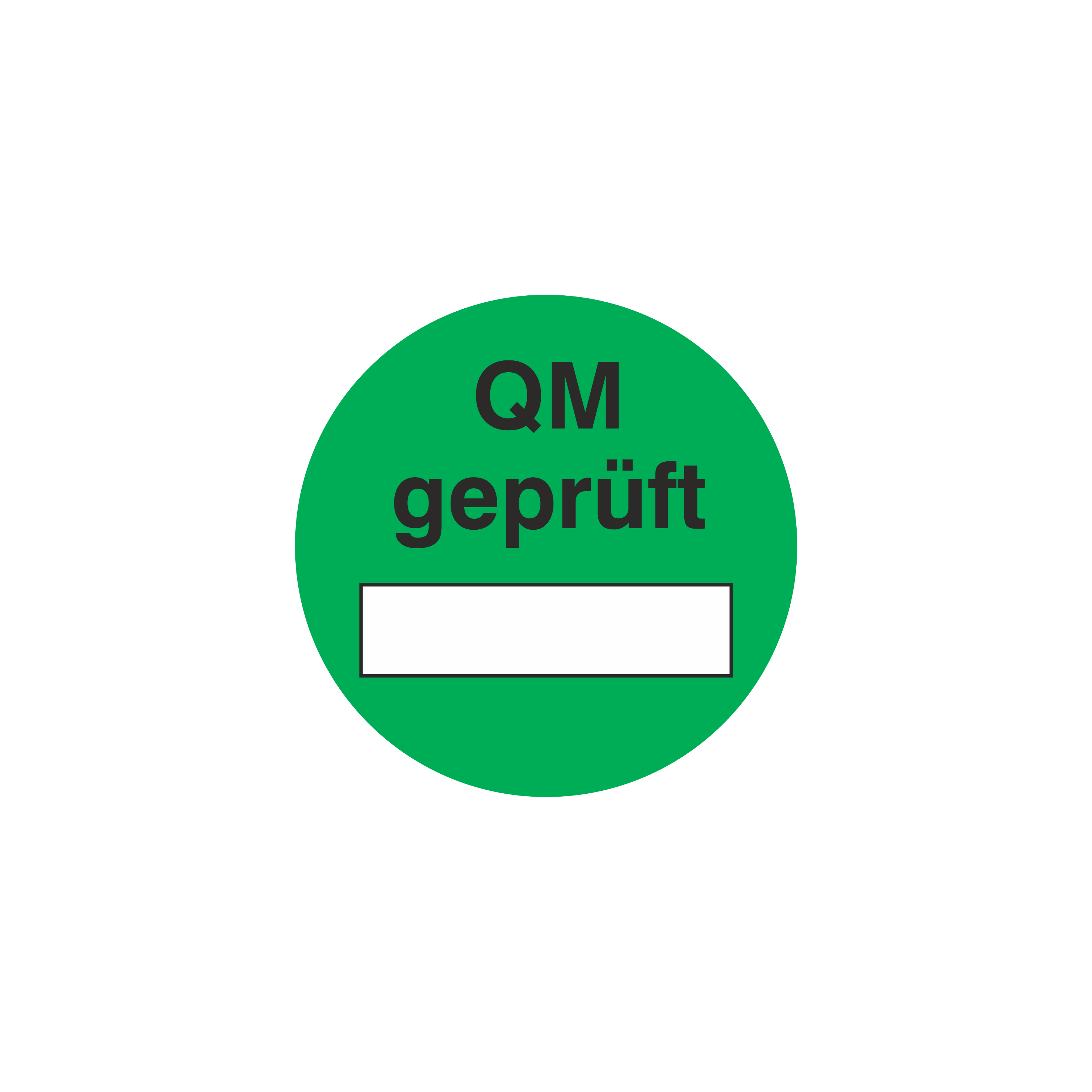 Prüfmittelkennzeichnung / QM geprüft