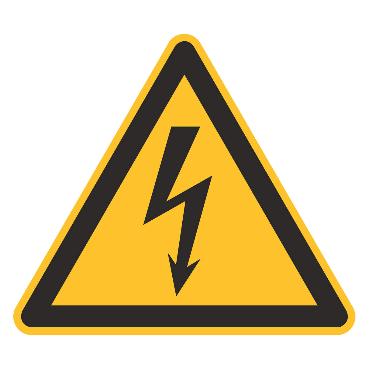 Warnzeichen / Warnung vor elektrischer Spannung