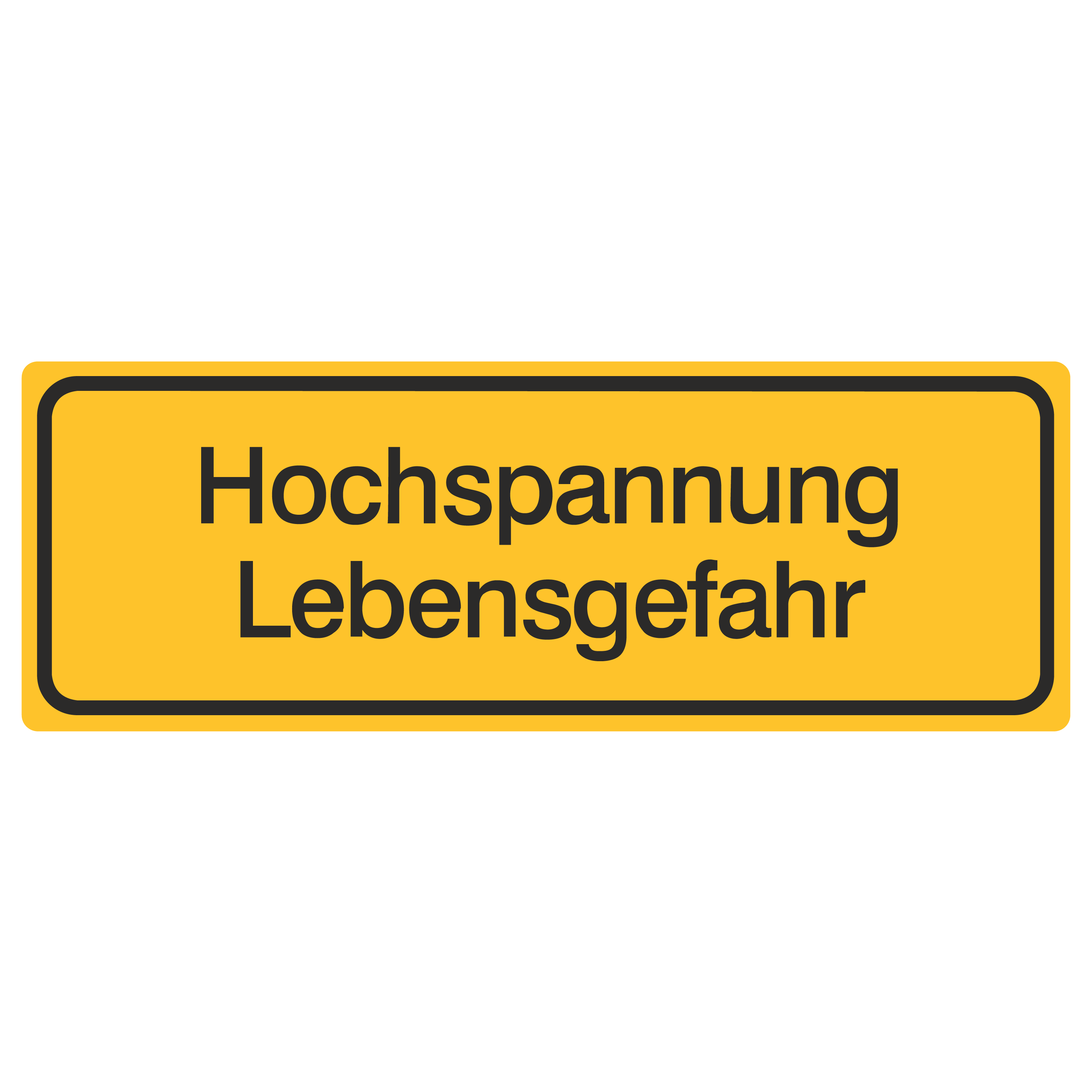 Hochspannung Lebensgefahr