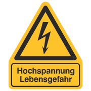 Kombischild Hochspannung Lebensgefahr