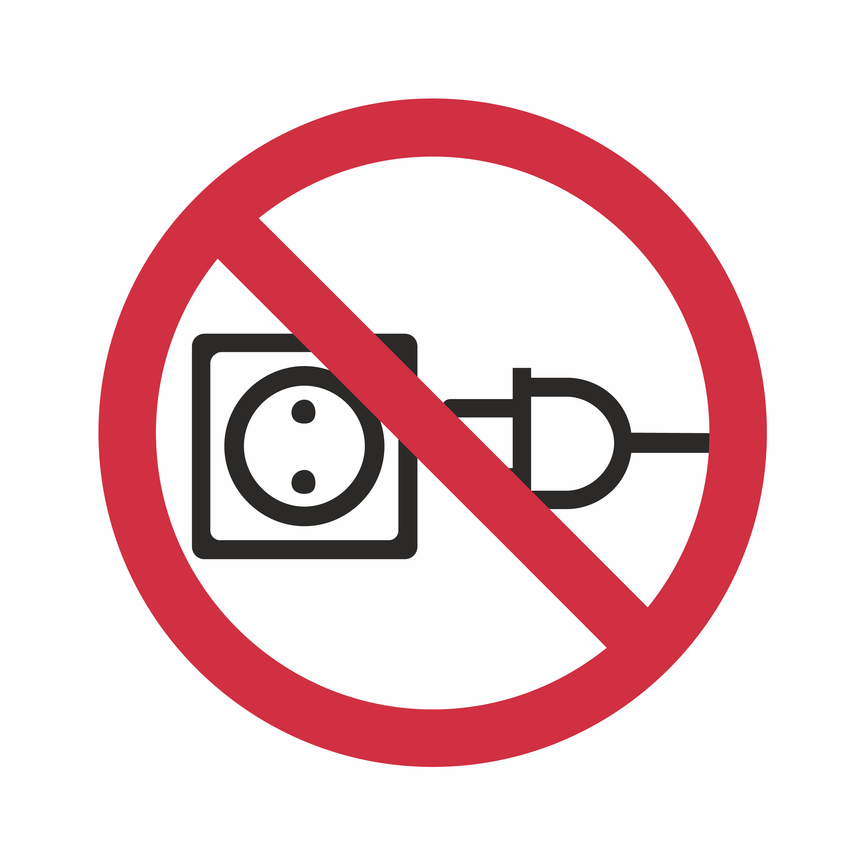 Verbotszeichen / Am Kabel ziehen verboten