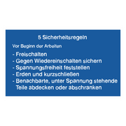 Betriebskennzeichnung / 5 Sicherheitsregeln