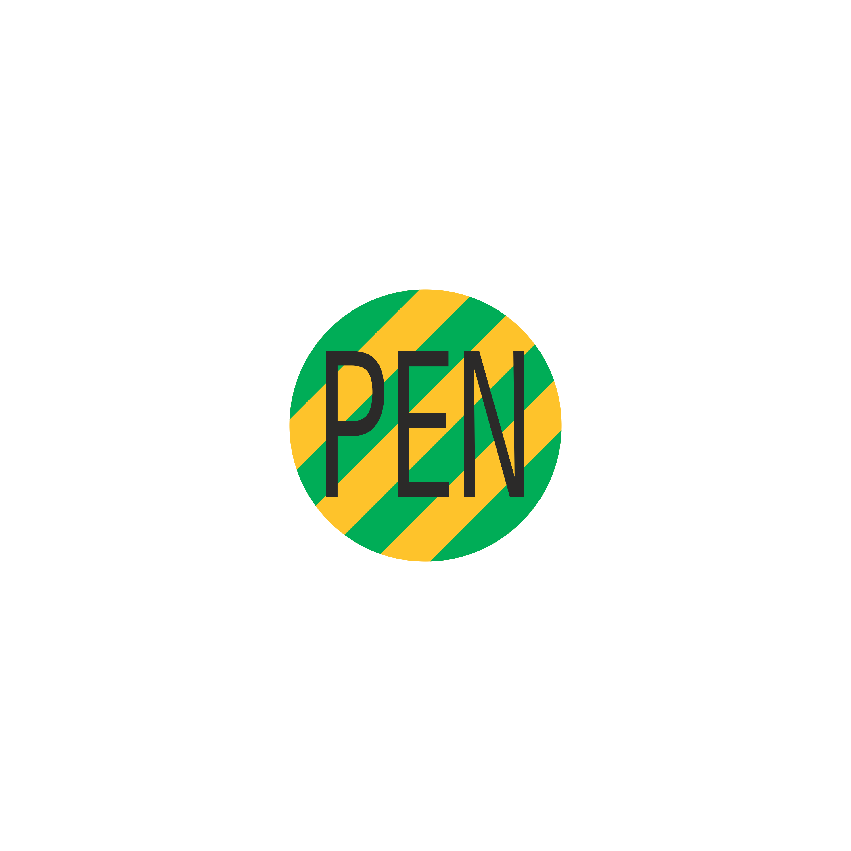 Leiterkennzeichnung / Schutzleiter "PEN" / grün/gelb