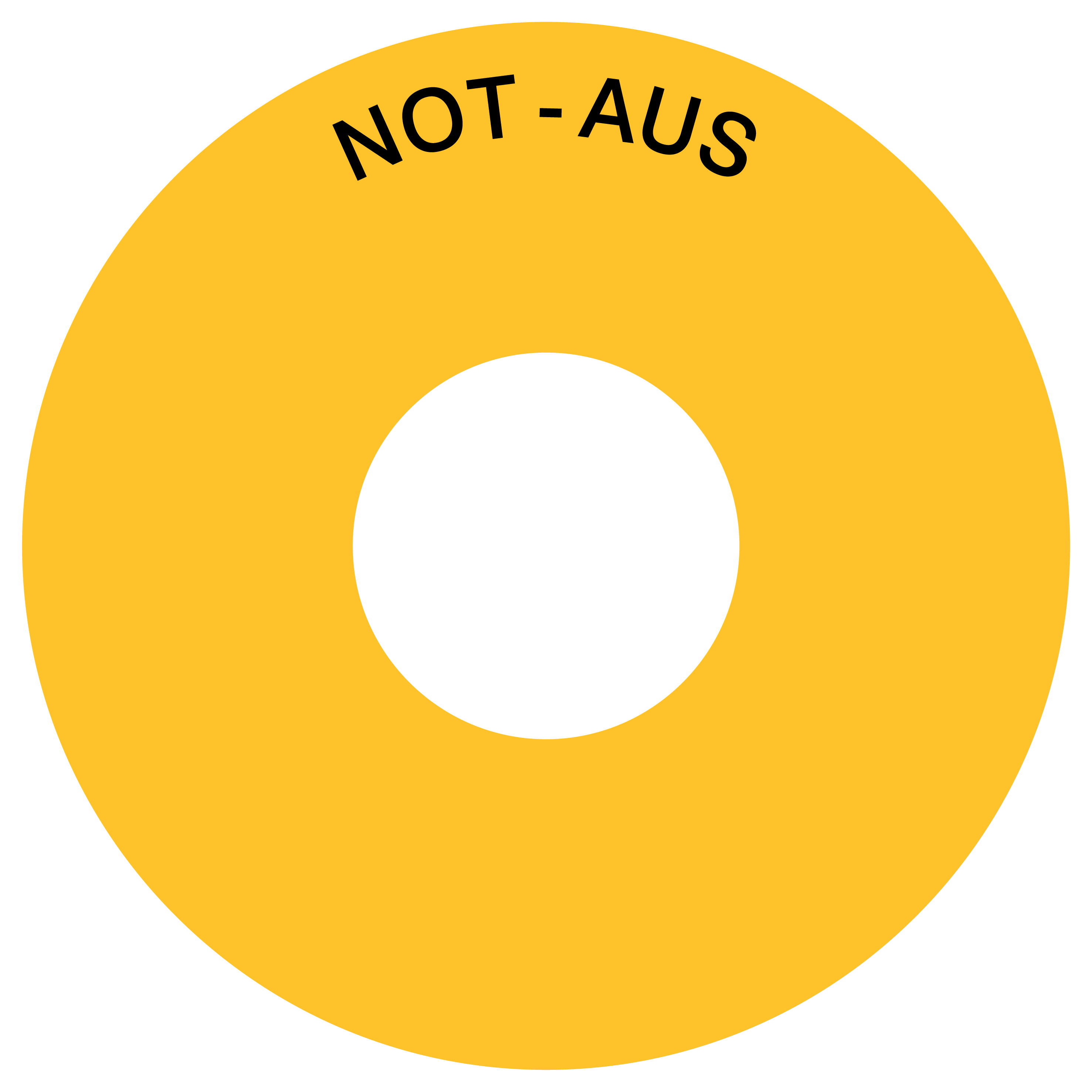 Not-Aus-Kontrastunterlage DE