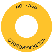 Not-Aus-Kontrastunterlage DE/UNG