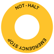 Not-Halt-Kontrastunterlage DE/ENG