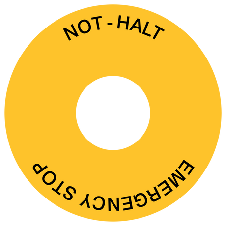 Not-Halt-Kontrastunterlage DE/ENG