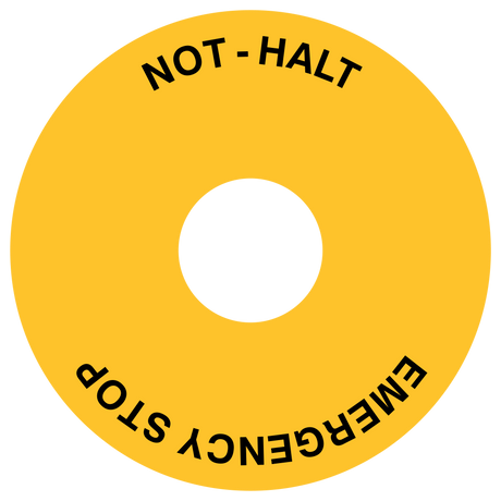 Not-Halt-Kontrastunterlage DE/ENG