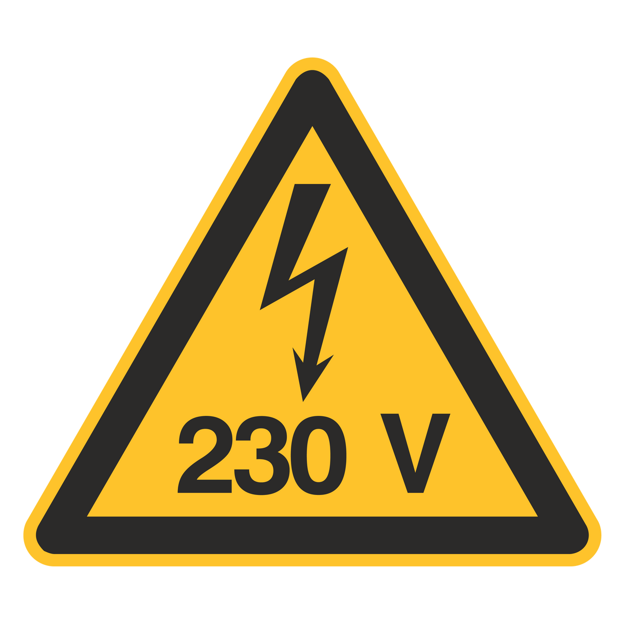 Warnung 230 Volt