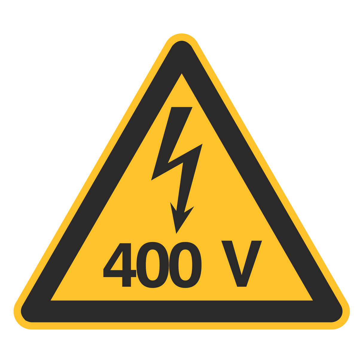 Warnung 400 Volt