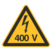 Warnung 400 Volt
