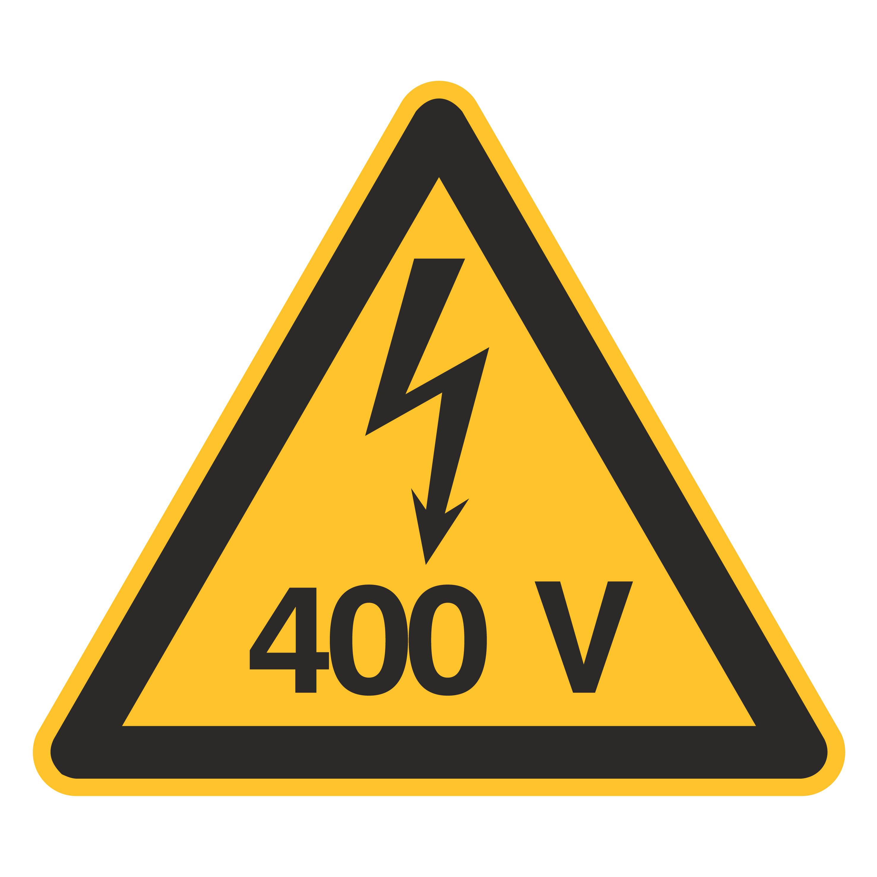 Warnung 400 Volt