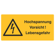 Hochspannung Vorsicht! Lebensgefahr
