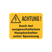 Auch bei ausgeschaltetem Hauptschalter unter Spannung
