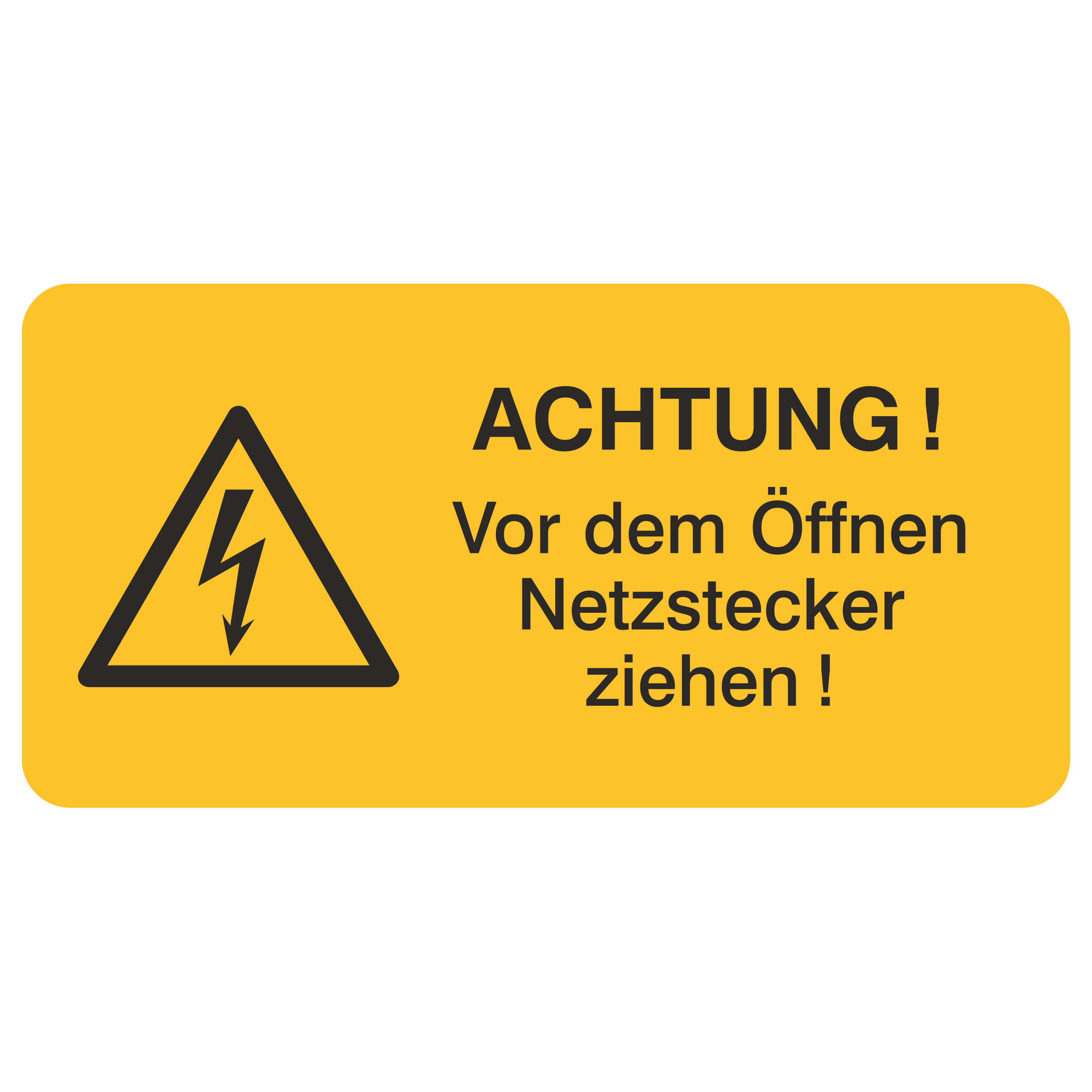Vor dem Öffnen Netzstecker ziehen