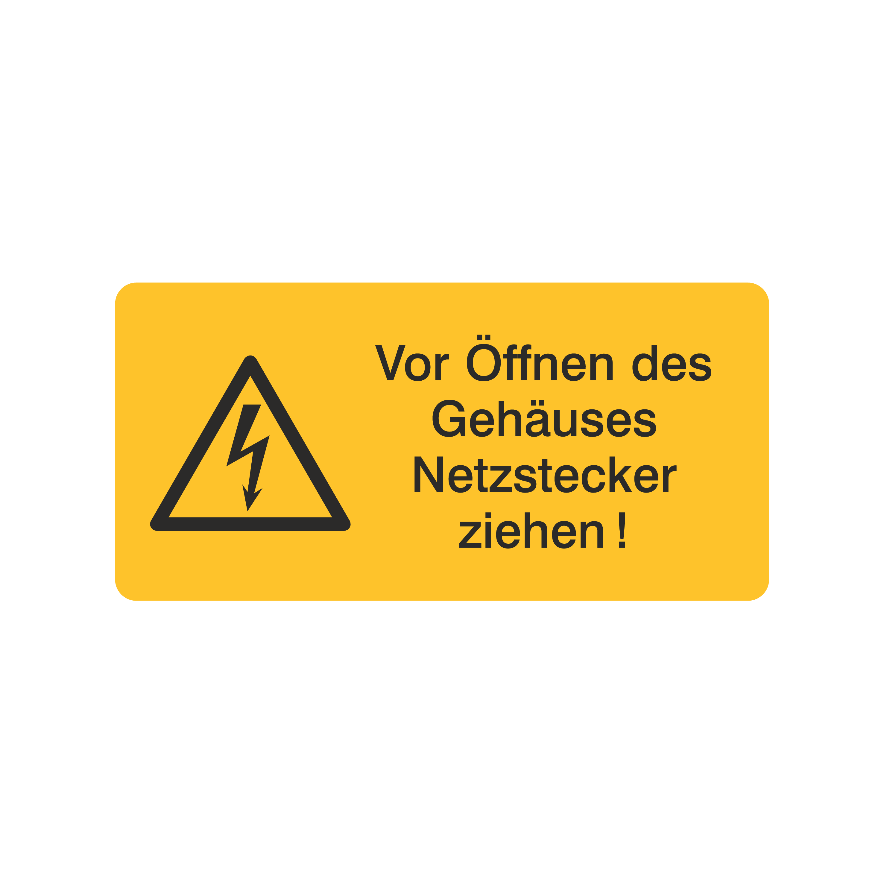 Vor Öffnen des Gehäuses Netzstecker ziehen!