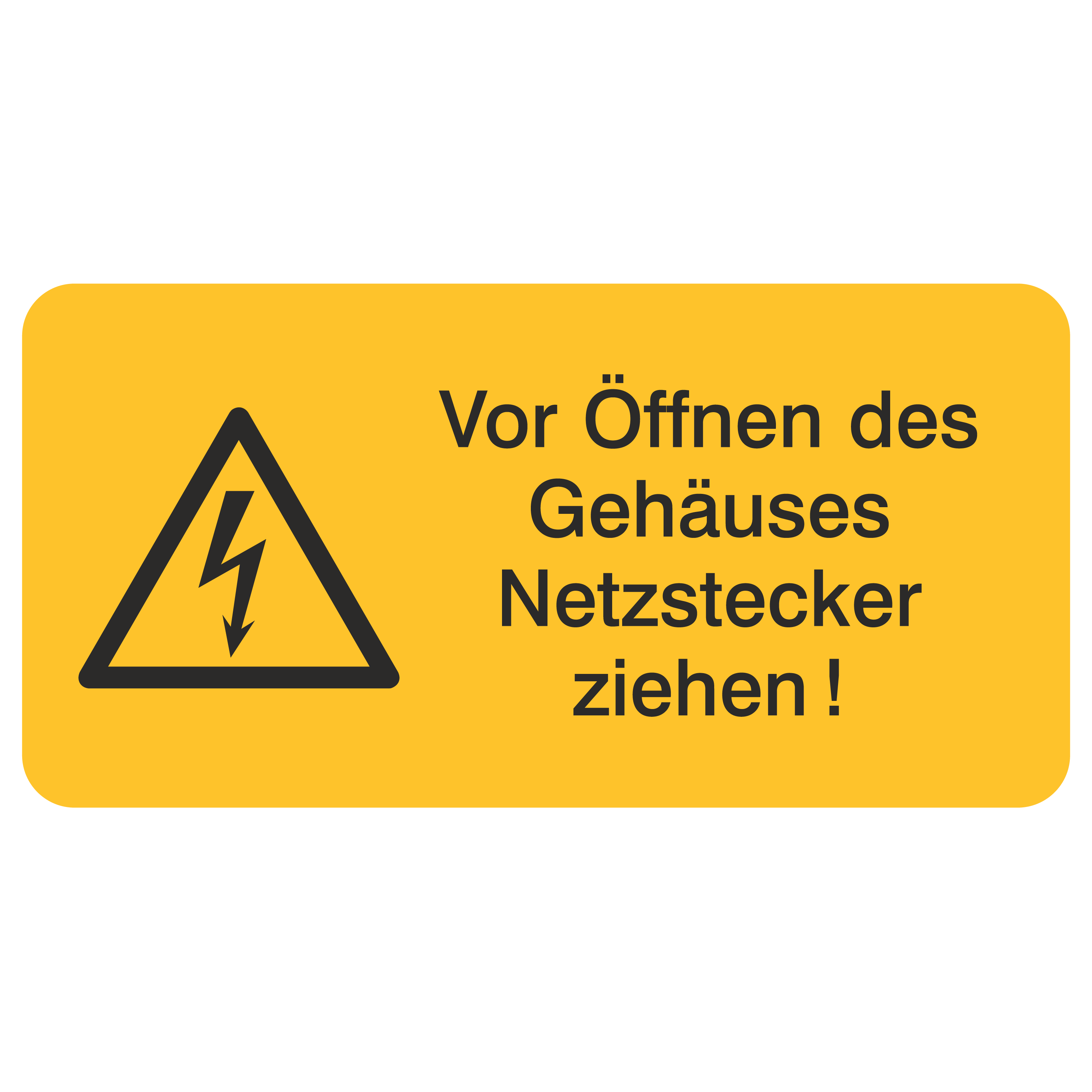 Vor Öffnen des Gehäuses Netzstecker ziehen!