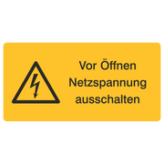 Vor Öffnen Netzspannung ausschalten
