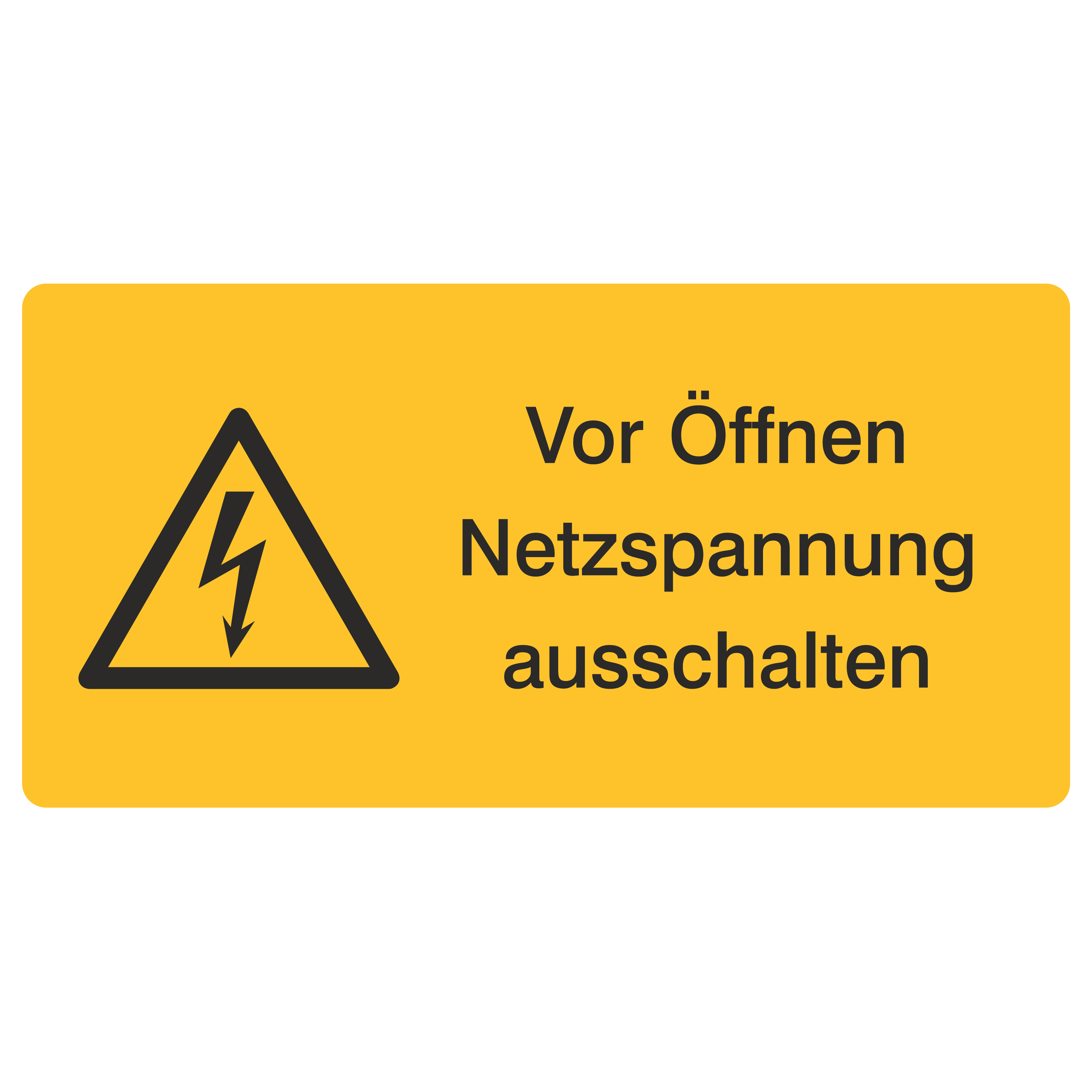 Vor Öffnen Netzspannung ausschalten