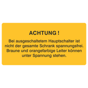 Bei ausgeschaltetem Hauptschalter...