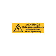 Bei ausgeschaltetem Hauptschalter unter Spannung
