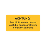 Anschlussklemmen führen auch bei ...