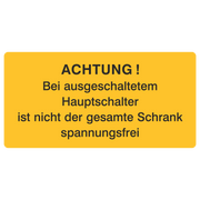 Bei ausgeschaltetem Hauptschalter...