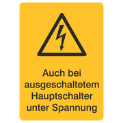 Auch bei ausgeschaltetem Hauptschalter unter Spannung