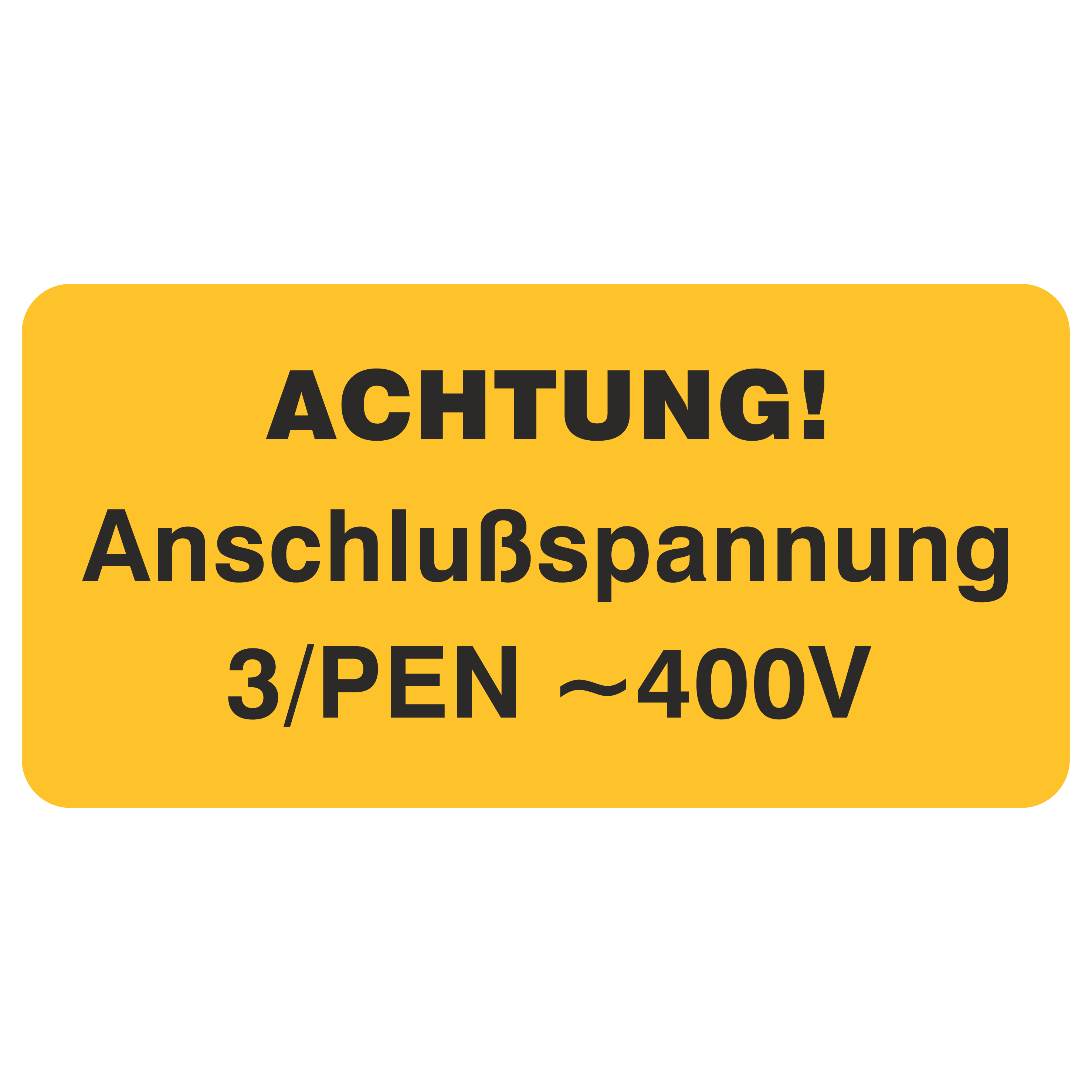 Anschlussspannung 3/PEN ~ 400V
