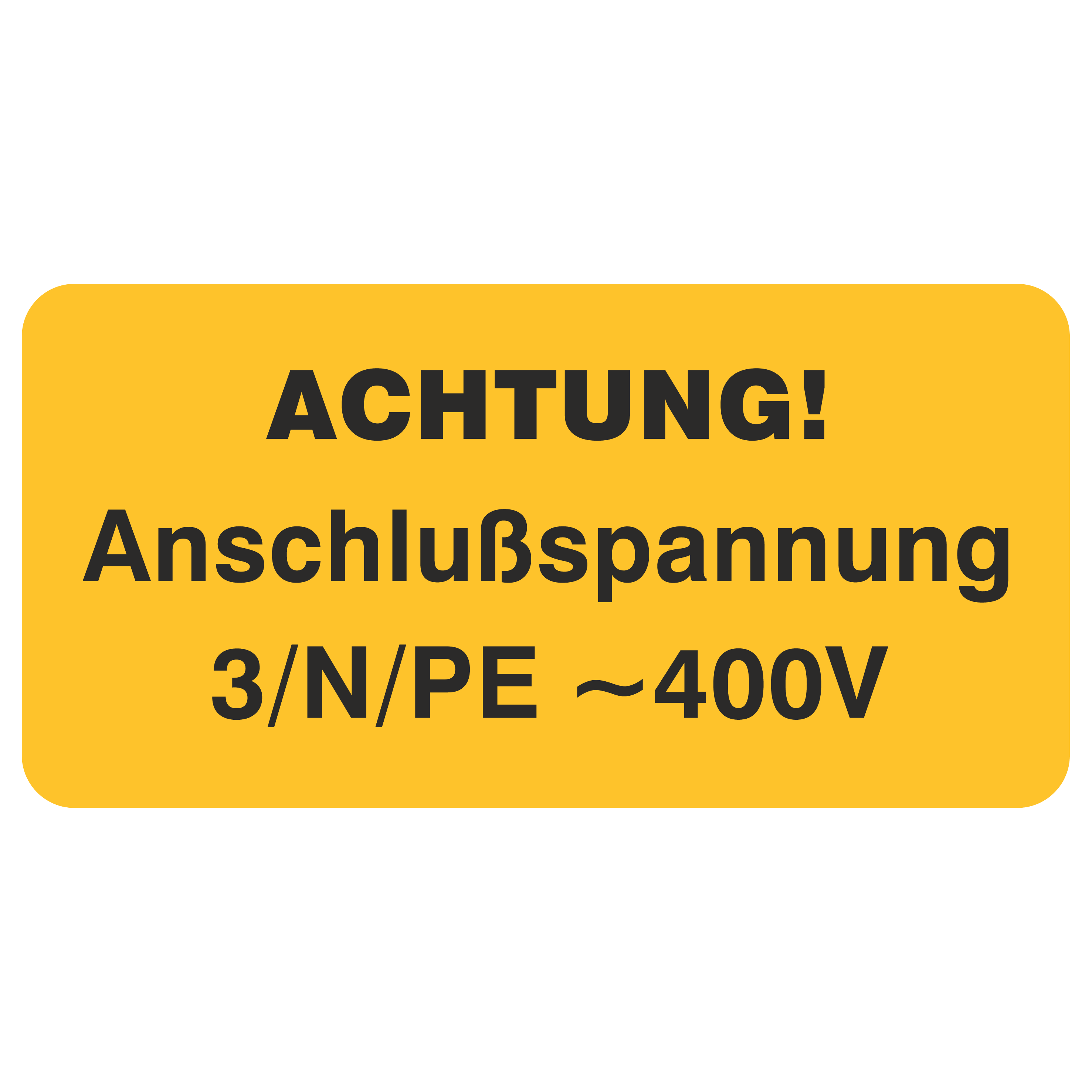 Anschlussspannung 3/N/PE ~ 400V