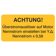 Überstromauslöser auf Motor...