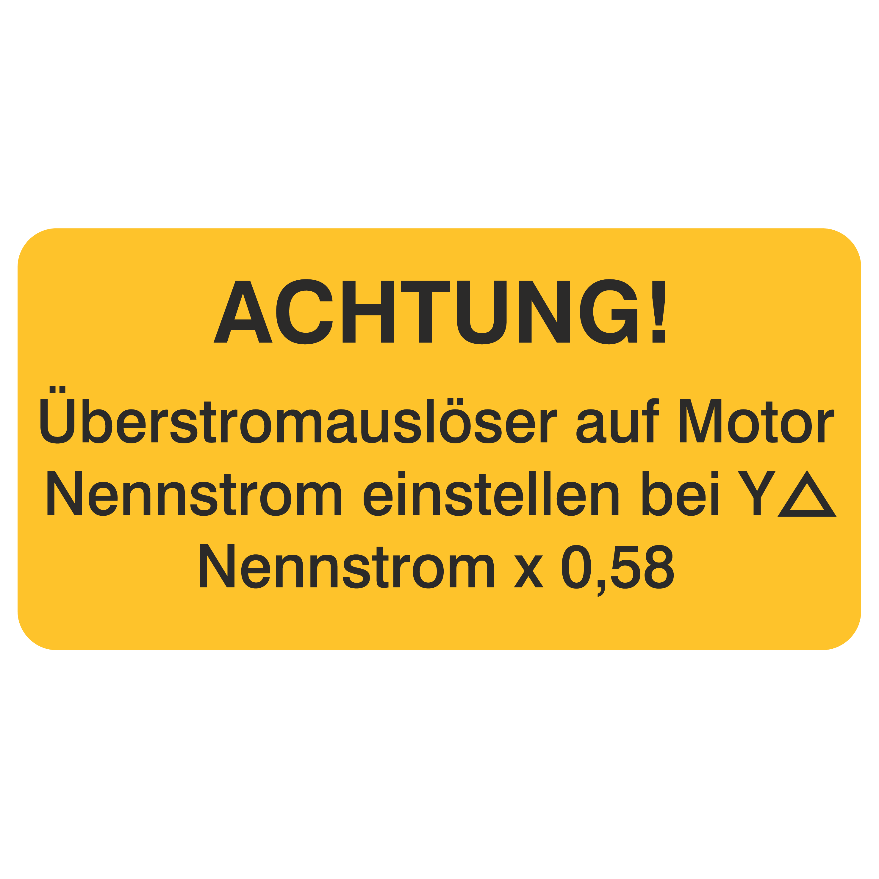 Überstromauslöser auf Motor...