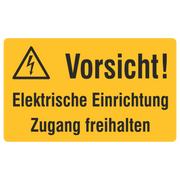Elektrische Einrichtung Zugang freihalten