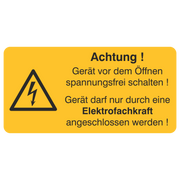 Gerät vor dem Öffnen spannungsfrei schalten! ...