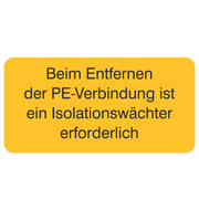 Beim Entfernen der PE-Verbindung ist ein Isolationswächter erforderlich