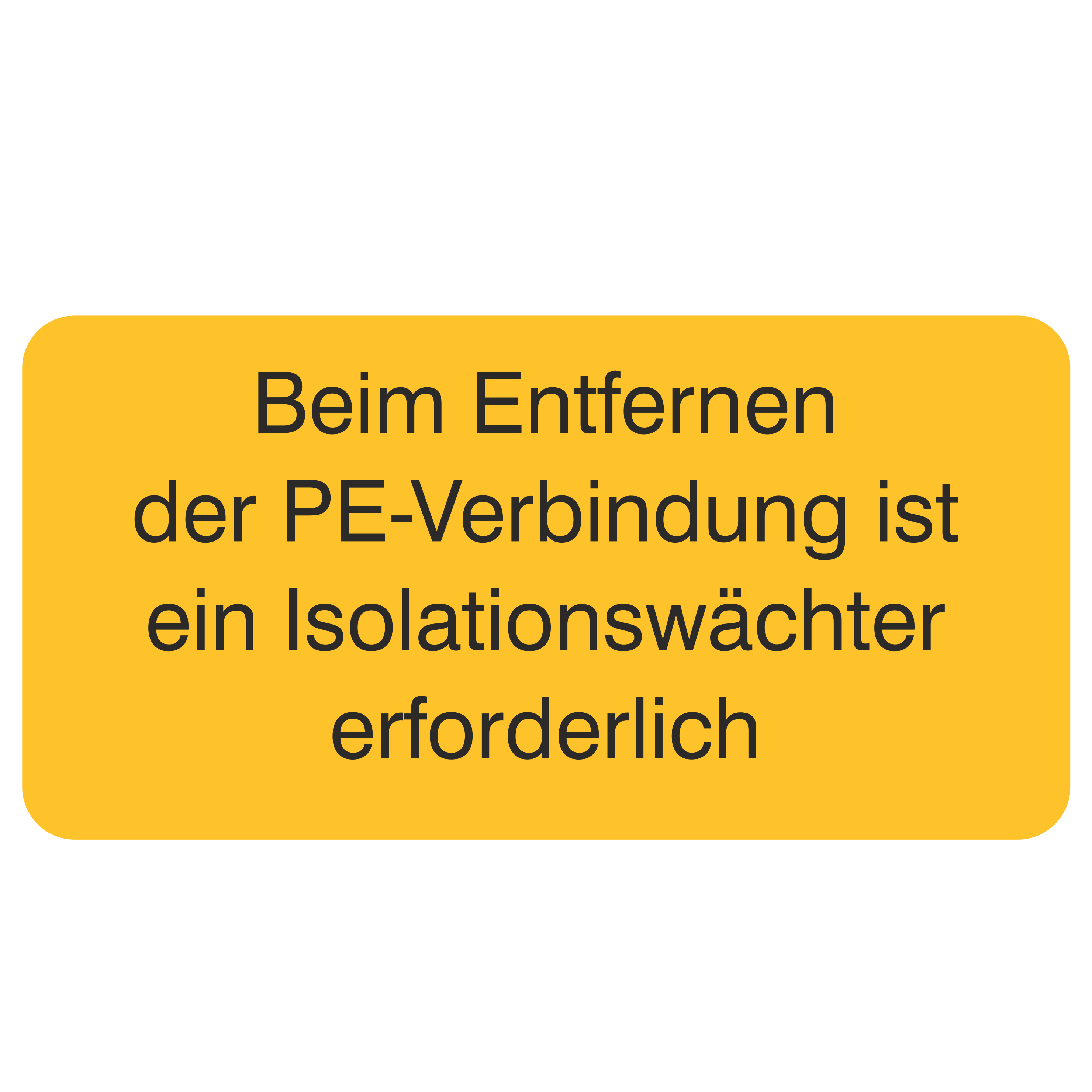 Beim Entfernen der PE-Verbindung ist ein Isolationswächter erforderlich