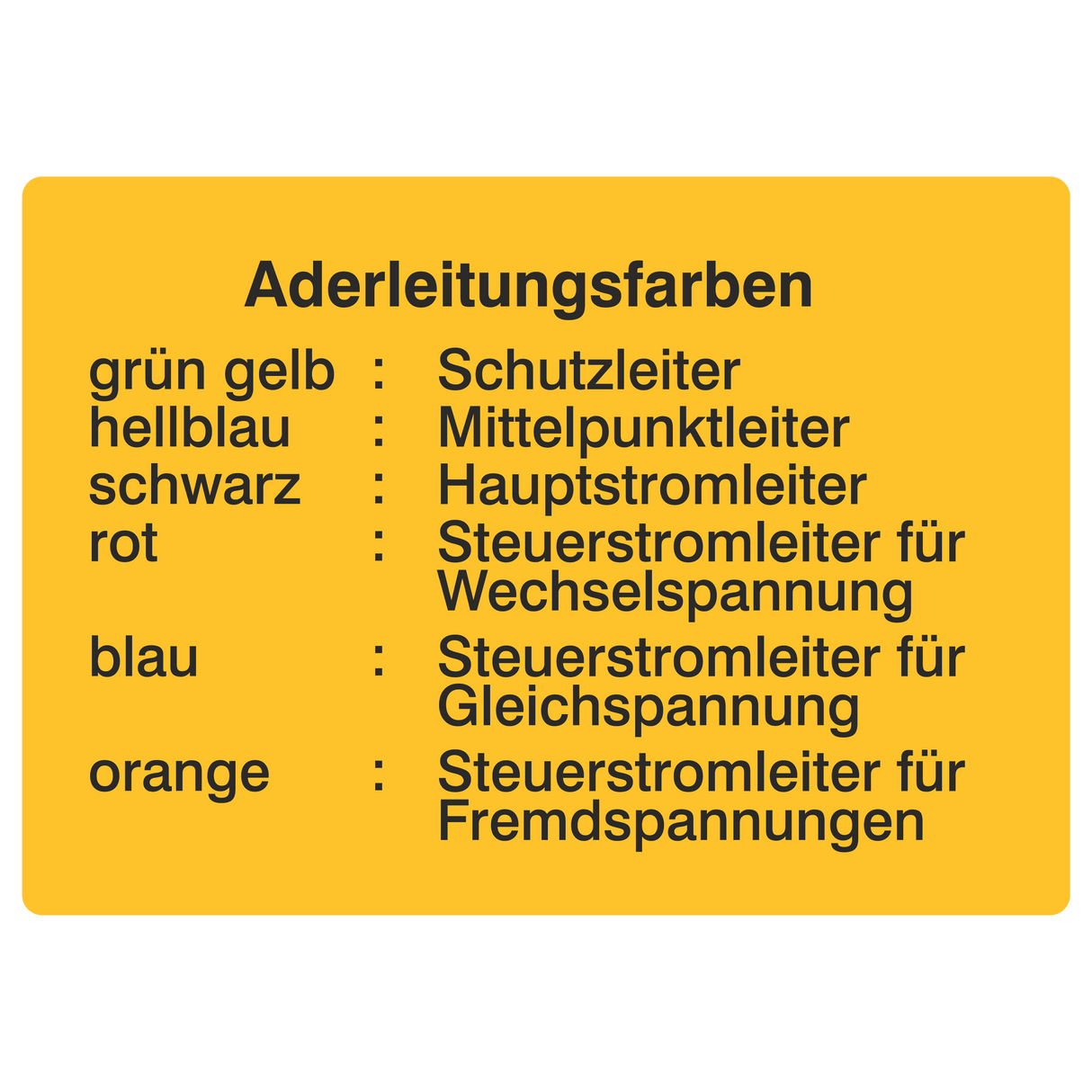 Aderleitungsfarben