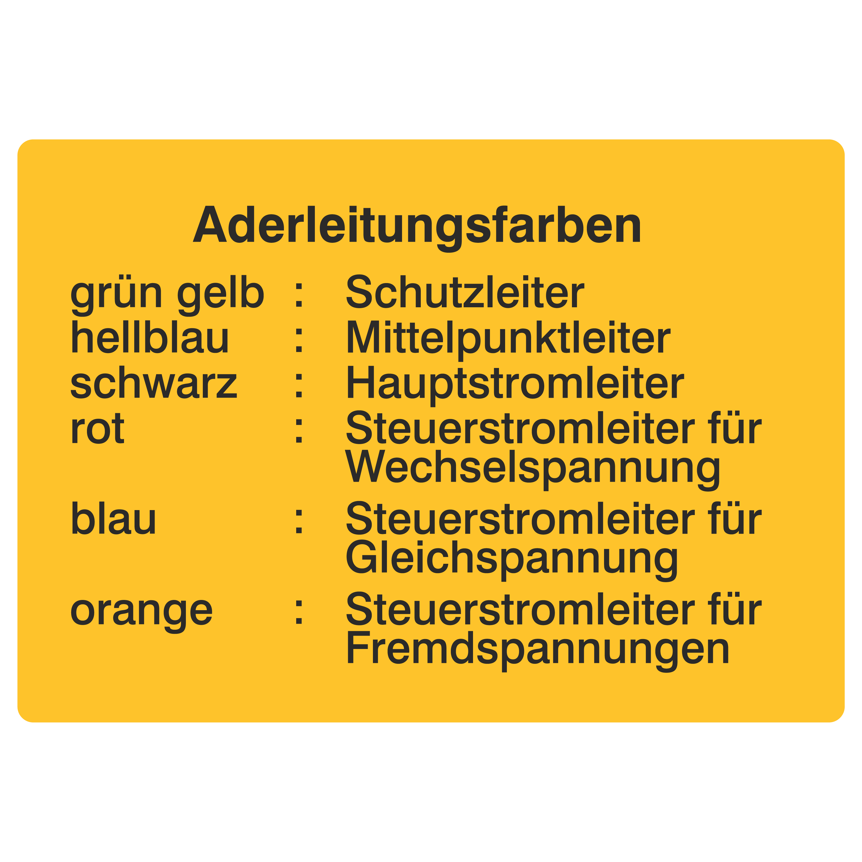 Aderleitungsfarben