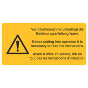 Vor Inbetriebnahme unbedingt die Bedienungsanleitung lesen