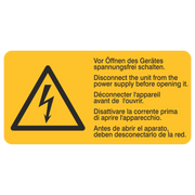 Vor Öffnen des Gerätes spannungsfrei schalten