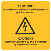 Schaltschrank darf nur von Fachpersonal geöffnet werden