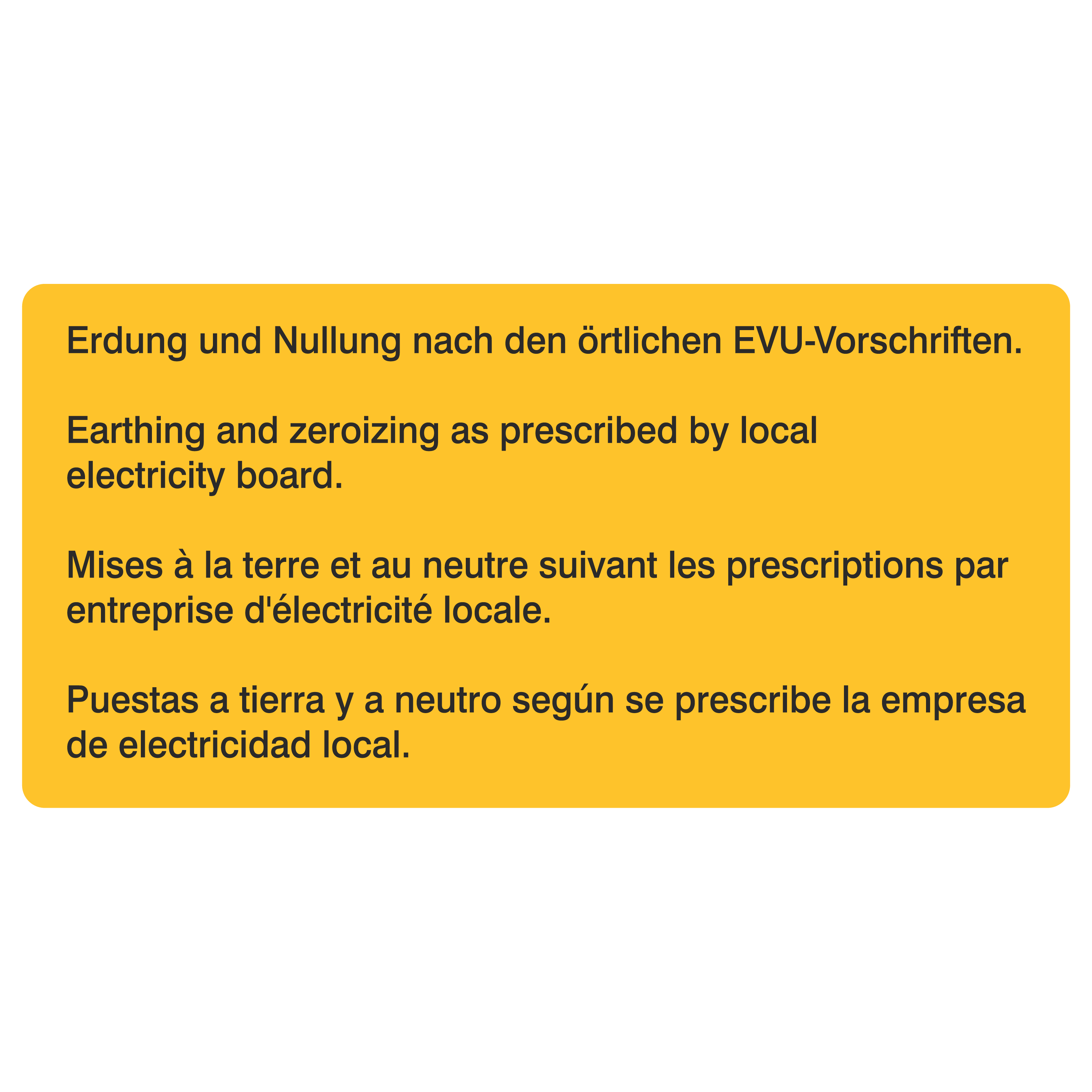 Erdung und Nullung nach den örtlichen EVU-Vorschriften