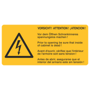 Vor dem Öffnen Schrankinneres spannungslos machen