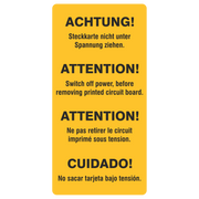 Steckkarte nicht unter Spannung ziehen