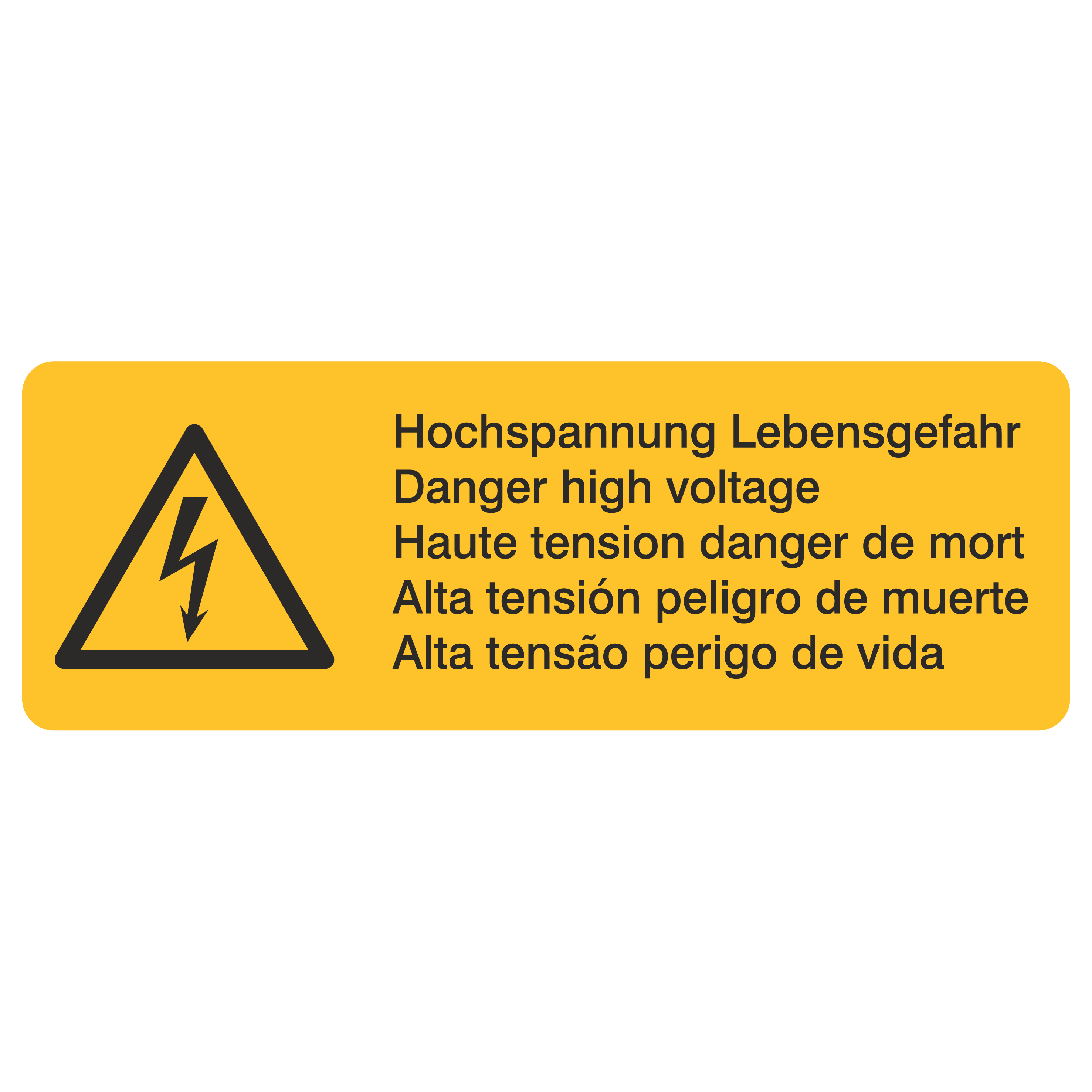 Hochspannung Lebensgefahr