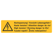 Hochspannung! Vorsicht Lebensgefahr!