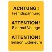 Achtung! Fremdspannung