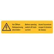 Vor Öffnen Netzspannung abschalten