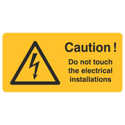 Warnung! Vor Berührung der elektrischen Einrichtungen