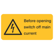 Vor Öffnen Netzspannung abschalten